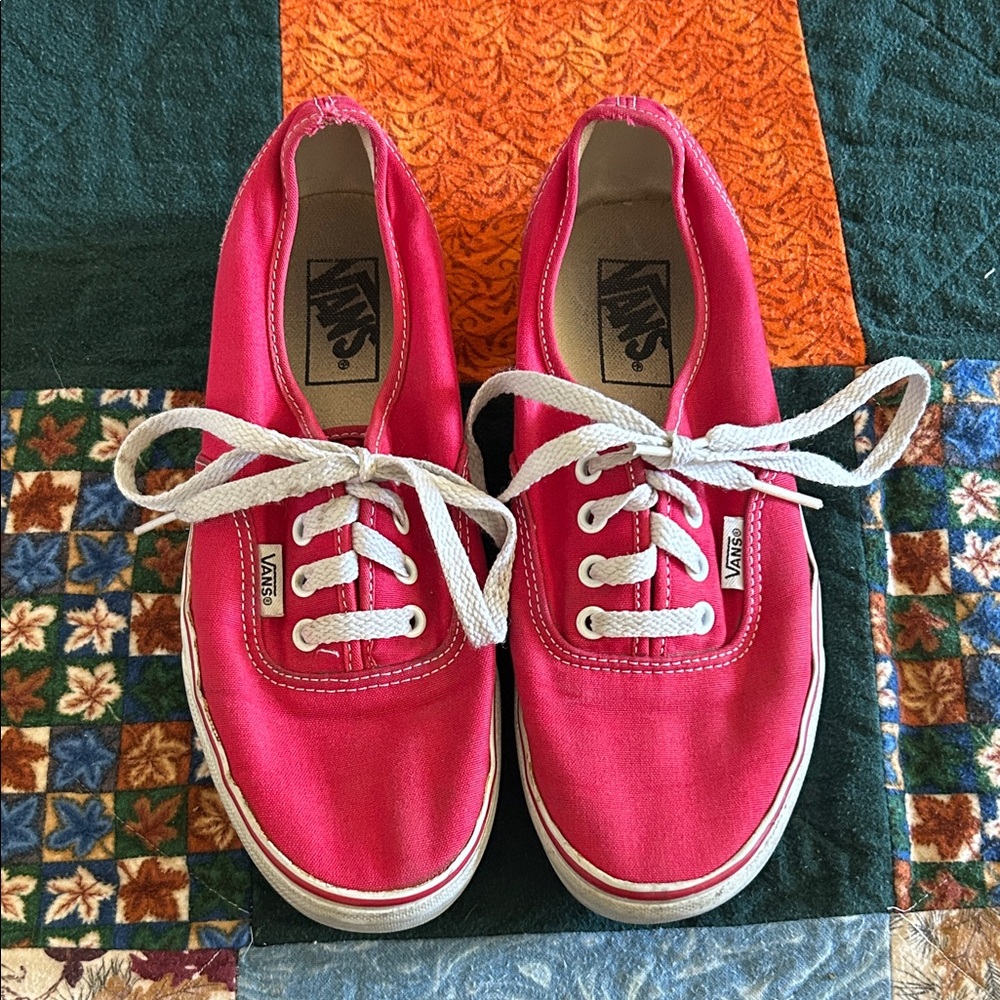 Vans Pink Low-Top Canvas Sneakers